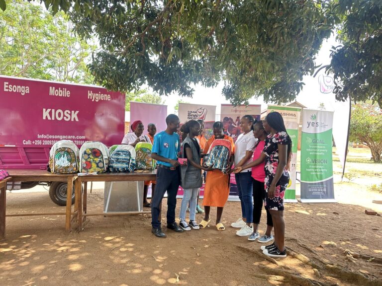 Partners at the launch of the Esonga Mobile Hygiene Kiosk at Majanji Primary School