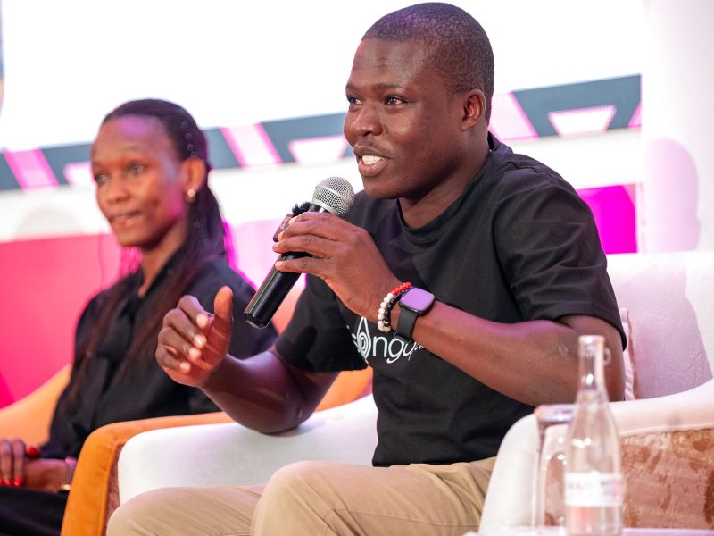 Omondi Eric speaking on a panel at The Girls’ Agenda 2025